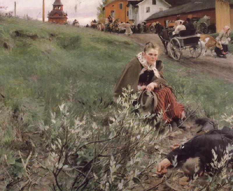 Anders Zorn Mora marknad Norge oil painting art